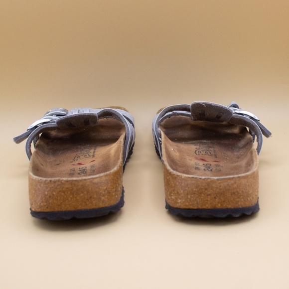 Birki's by Birkenstock Xenia Silver Birko-Flor Sandals Women's Size 7-7.5 EU 38 - Picture 4 of 8